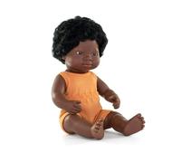 Miniland Poupée Africaine, 38cm, Faite à la Main, avec Parfum. Poupées inclusives. Diversité. Colourful Edition.