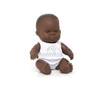 Miniland Miniland-31124 African Girl Poupée Fille Africaine de 21,5 cm, Miniland31124, Multicolore, 8 inch