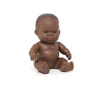 Miniland Poupée bébé 21 cm pour Imaginer et Apprendre | Design anatomique réaliste, compatible avec Miniland Dolls, favorise le développement émotionnel dès 10 mois