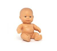 Miniland Poupée bébé en Peau Claire 21 cm pour Imaginer et Apprendre | Design anatomique réaliste, compatible avec Miniland Dolls, favorise le développement émotionnel dès 10 mois