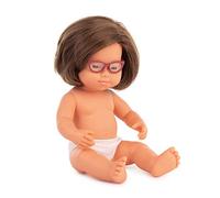 Miniland Glasses European Down Syndrome Baby Doll 38 Cm Multicolore