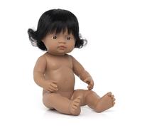 Miniland Poupée fille Miniland31058 Hispanique sans sous-vêtements Multicolore 38 cm