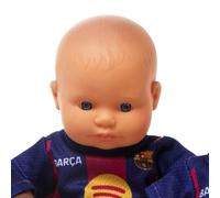 Miniland - Poupée FC Barcelona 21 cm avec Tenue Officielle Blaugrana - Poupée de Football Barça Articulée et de Collection - Licence Officielle (Caucasien)