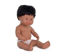 Miniland Poupée garçon hispanique 38,1 cm avec Syndrome de Down (Polybag) - Fabriquée en Espagne, anatomiquement correcte, qualité