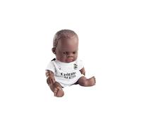 Miniland Poupée Real Madrid 21 cm avec équipement Officiel Blanc, Figurine de Football articulée et à Collectionner, Licence Officielle Africaine