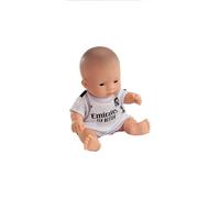 Miniland Poupée Real Madrid 21 cm avec équipement Officiel Blanc, Figurine de Football articulée et à Collectionner, Licence Officielle (Asiatique)