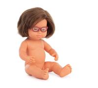 Miniland Glasses European Down Syndrome Baby Doll 38 Cm Multicolore Enfants