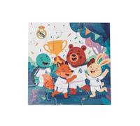 Miniland - Puzzle 12 pièces du Real Madrid - Premier Puzzle avec Illustrations inspirées des succès du Club - pour garçons et Filles à partir de 2 Ans - Idéal pour stimuler la Coordination et Le Jeu