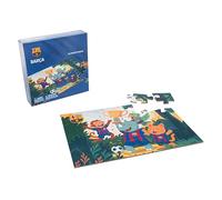 Miniland - Puzzle Enfant FC Barcelona - 24 pièces à partir de 3 Ans - Illustration de la Photo Officielle de l'équipe - Jeu éducatif pour la motricité et la logique - Licence Officielle Barça