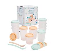 Miniland Set 12 Hermisized - Récipients Hermétiques Bébé, 3 Tailles (200, 250 et 330 ml), Compatibles Congélation et Réchauffage, Sans BPA, avec Graduations
