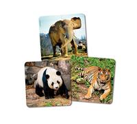 Miniland Set 3 Puzzles Pro : Animaux Uv