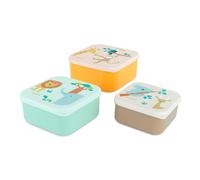 Miniland - Set de 3 Boîtes à Déjeuner Enfant, Boîtes Empilables, Lavables au Lave-Vaisselle et Sans BPA (Jungle)