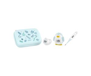 Miniland - Set de 3 Thermomètres Numériques pour Bébé avec Trousse Pratique, Thermomètre Corporel, Sucette et Bain | Bear Thermokit Dreamland