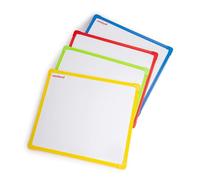 Miniland Set de 4 Tableaux Magnétiques Double Face pour Enfants, Tableaux Blancs et Noirs en Couleurs avec Feutre et Craies, Jeu Éducatif d’Écriture et de Dessin Compatible avec Feutres Effaçables