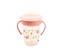 Miniland Sippy Cup 360 Butterfly - Tasse d’Apprentissage 270 ml Anti-fuite | Système 360° sans Bec | Avec Poignées Ergonomiques et Couvercle | Personnalisable | Compatible Lave-vaisselle
