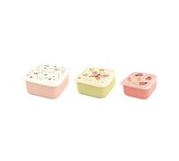 Miniland Snackbox-3 Butterfly - Set de 3 Boîtes à Snacks Enfant 230 ml, 350 ml et 540 ml | Boîtes Empilables | Compactes et Résistantes | Sans BPA et Compatibles Lave-vaisselle | Idéales pour l’École