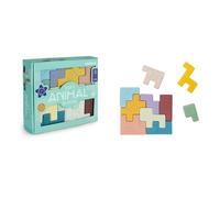 Miniland – Puzzle en blocs souples Soft Animal Blocks – Texture et son, dès 18 mois