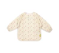 Miniland Soft Biby Butterfly - Bavoir Enfant Imperméable à Manches Longues | Léger et Résistant | Avec Poche Récupératrice | Poignets Élastiques Ajustables | Lavable et Personnalisable
