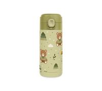 Miniland Steel Junior Bottle Explorer - Gourde Enfant en Acier Inoxydable 320 ml | Garde le Chaud et le Froid | Ouverture Facile avec Bouton | Anti-fuite avec Fermeture Sécurisée | Sans BPA