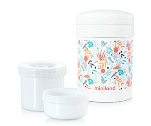 Miniland - Thermos repas double compartiment Mediterranean