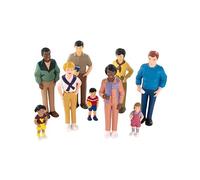 Miniland Figurines Diversité ethnique – Familles du monde – 9 pièces peintes à la main Multicolore