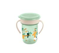 Miniland Gobelet d'apprentissage 360° anti-fuite 270 ml – Poignées, Couvercle, Sans BPA (Jungle)