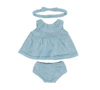 Miniland Vêtements pour poupées 38,1 cm en Tricot Robe et Bandeau - ECO, fabriqué en Espagne, qualité, Jeu de rôle, éducatif