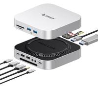 MiniLink Docking Station, Hub USB C 8 en 1, 5Gbps USB A 3.0/2.0 ×2, Lecteur de Cartes SD/TF, Compatible avec Mac Mini M4/M4 Pro, MacBook, Macs - M48P