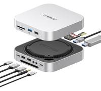 Minilink Mac Mini M4 Hub 10 En 1 Avec Boîtier Ssd M.2 2280 Sata 5 Gbps,Usb 3.0,3 X Usb 2.0,Tf/Sd 3.0,2 X 3,5 Mm,Port D'Alimentation M410P 5 V/3 A