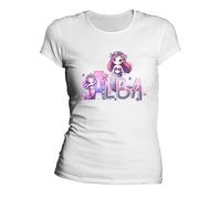 MiniLooK T-Shirt Personnalisé Deux Sirènes - Design avec Prénom