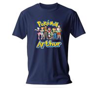 MiniLooK T-Shirt Pokémon personnalisé avec nom personnalisé Team Sacha et Pikachu - T-Shirt Pokémon PokeTeam