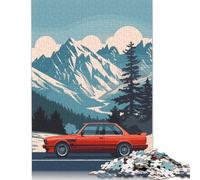 Minimal BMW E30 Puzzles 1000 Pieces Cadeau Unique Jeu Éducatif Défi Jouet À De Qualité Supérieure Peinture Art pour Adultes Et Enfants À Partir De 12 Ans 1000pcs (75x50cm)