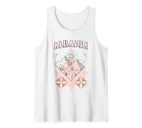 Minimal Boho Travel Line Art Albanie Vacances Débardeur