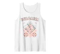 Minimal Boho Travel Line Art Bulgarie Vacances Débardeur