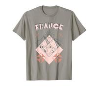 Minimal Boho Travel Line Art France Vacances T-Shirt