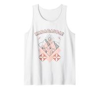 Minimal Boho Travel Line Art Madagascar Vacances Débardeur