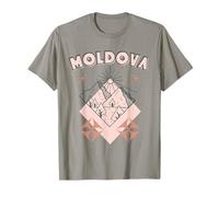 Minimal Boho Travel Line Art Moldova Vacances T-Shirt