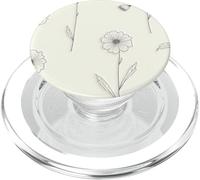 Minimal Botanique Simple Floral Elegant Line Art Pattern PopSockets PopGrip pour MagSafe