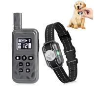 Minimal Collier de Dressage pour Chien, Le Plus Léger Collier Électrique pour Chien avec Télécommande, Portée 2000FT, 4 Modes,Son,Vibration,Choc,Lum ières,IPX7 pour Petits Moyennes Aboiement Chiens