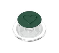 Minimal Contour Mignon Esthétique Amour Sauge Cœur Vert PopSockets PopGrip pour MagSafe