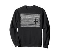 Minimal Cross Christian Faith Worship Bible Reader Prier Sweatshirt