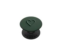 Minimal Esthétique Mignon Amour Vert Forêt Cœur Vert Foncé PopSockets PopGrip Adhésif