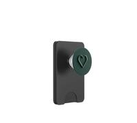 Minimal Esthétique Mignon Amour Vert Forêt Cœur Vert Foncé PopSockets PopWallet pour MagSafe
