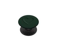 Minimal Esthétique Mignon Vert Foncé Amour Cœur Vert PopSockets PopGrip Adhésif
