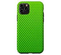 Minimal Green Lattice Pattern | Geometric Neutral Design Coque pour iPhone 11 Pro