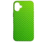 Minimal Green Lattice Pattern | Geometric Neutral Design Coque pour iPhone 16 Plus
