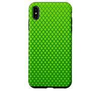Minimal Green Lattice Pattern | Geometric Neutral Design Coque pour iPhone XS Max