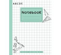 Minimal Grid Notebook 1/2 Inch Squares: Simple White Math Composition Book with Clean School Graphics