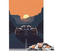 Minimal Koenigsegg One Puzzles 1000 Pieces Cadeau Unique Jeu Éducatif Challenge Toy À De Qualité Supérieure Peinture Art pour Adultes Et Enfants À Partir De 14 Ans 1000pcs (75x50cm)
