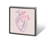 Minimal Linear Heart Unisexe Broches & Pins Carré Léger Revers Insigne Bijoux pour Vêtements Châle Chapeau